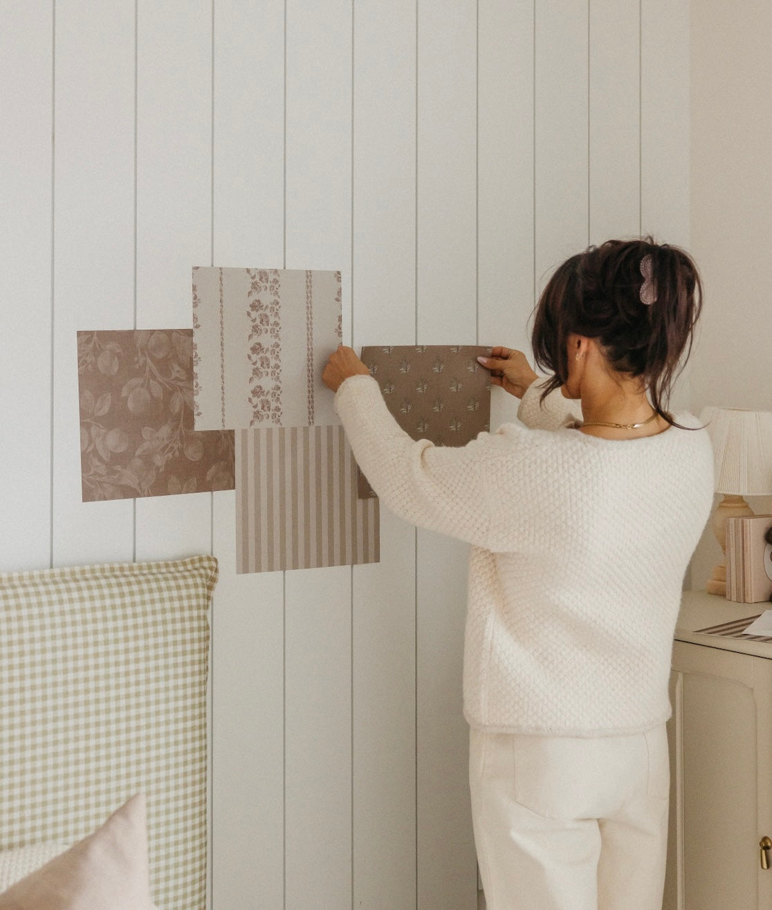 Roselle Stripe Wallpaper by Safari Natalia x Taddy Mikelaites