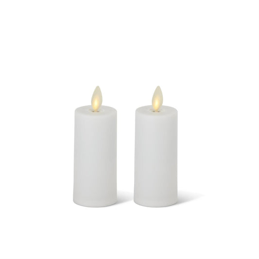 S/2 4" Flameless Votives White