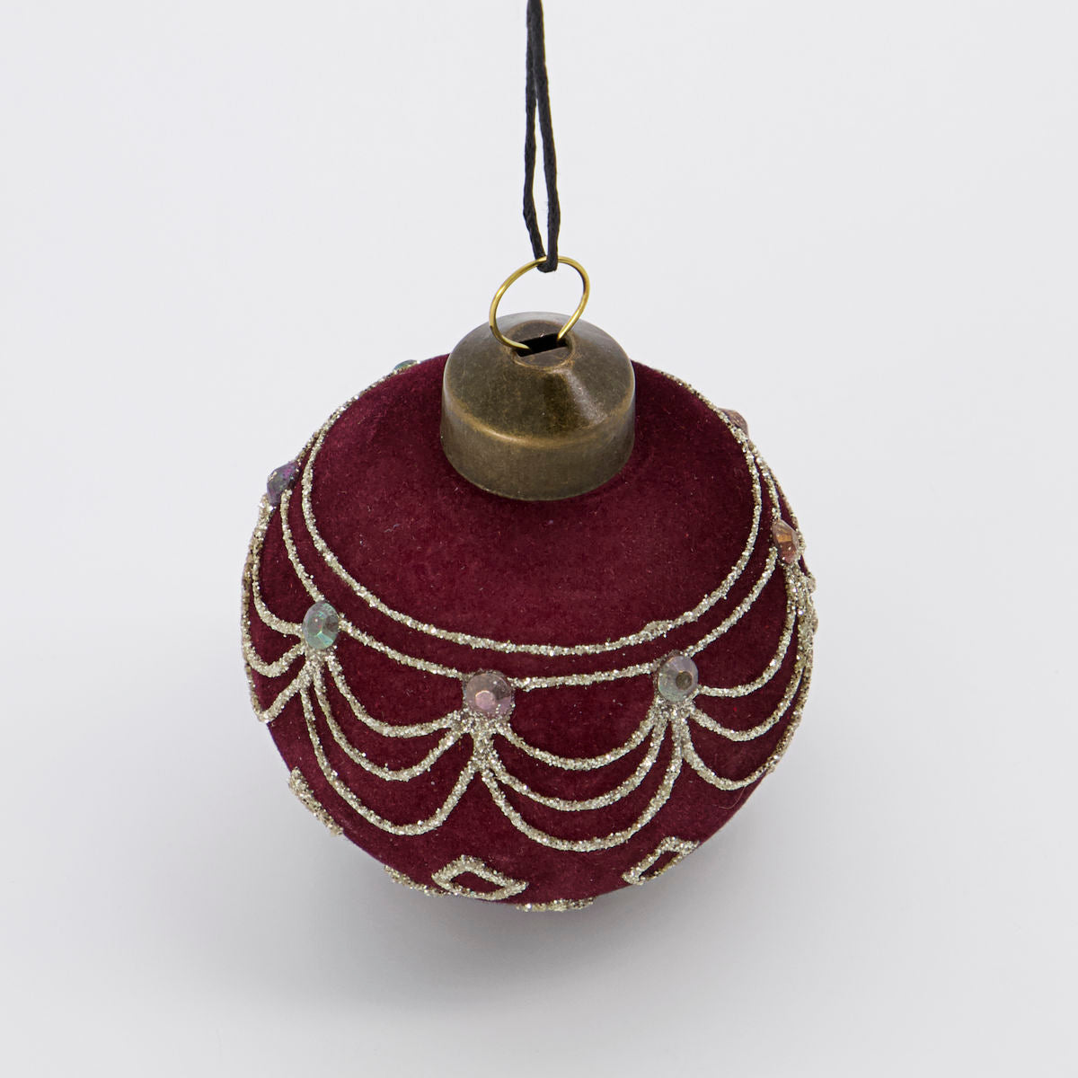 Maroon Velour Mini Ornament