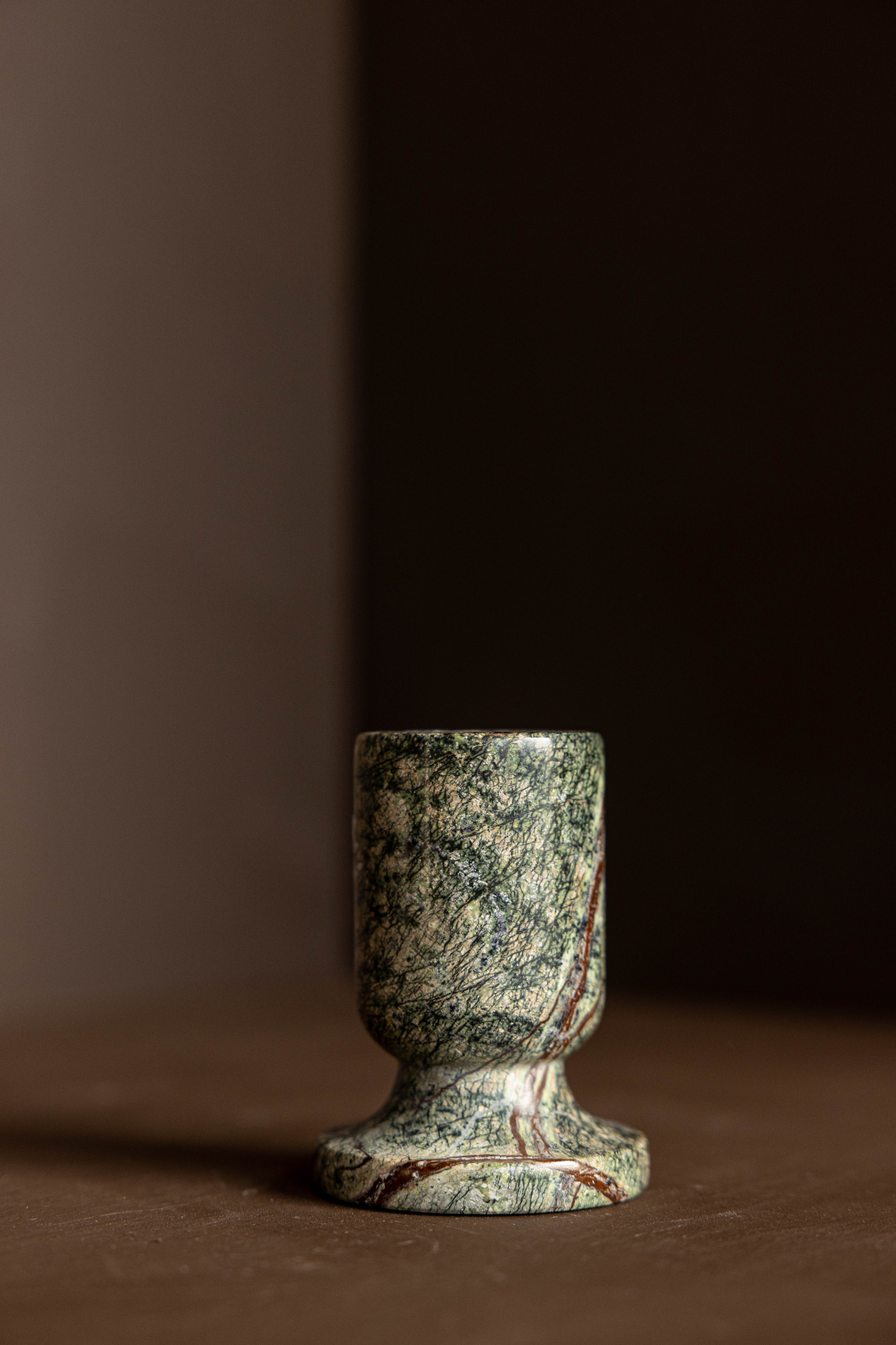 Emerald Marble Tapered Candle Holder