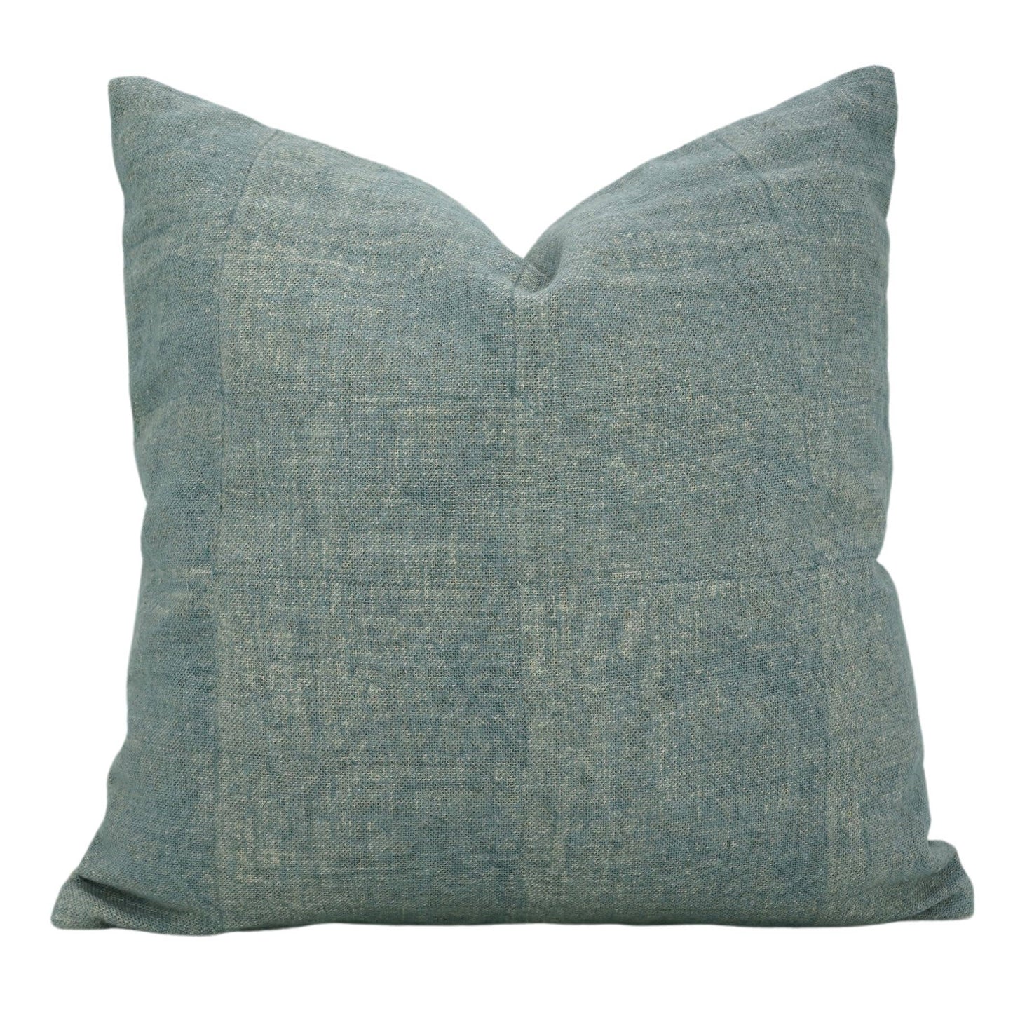 Light Blue Thick Linen Pillow