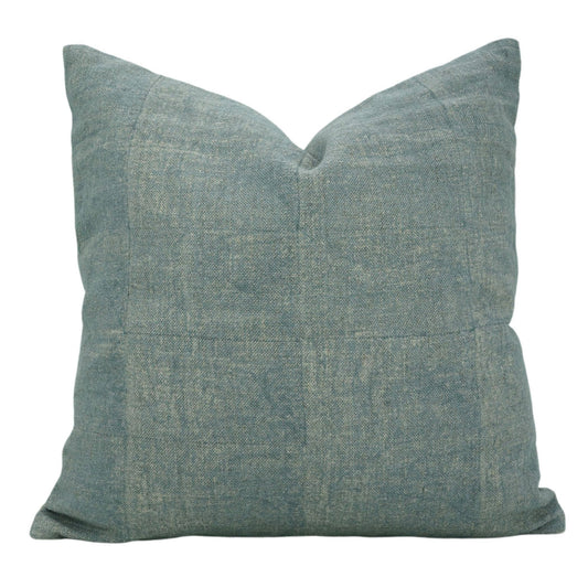 Light Blue Thick Linen Pillow