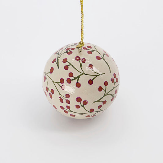 Paper Mache Berries Ornament