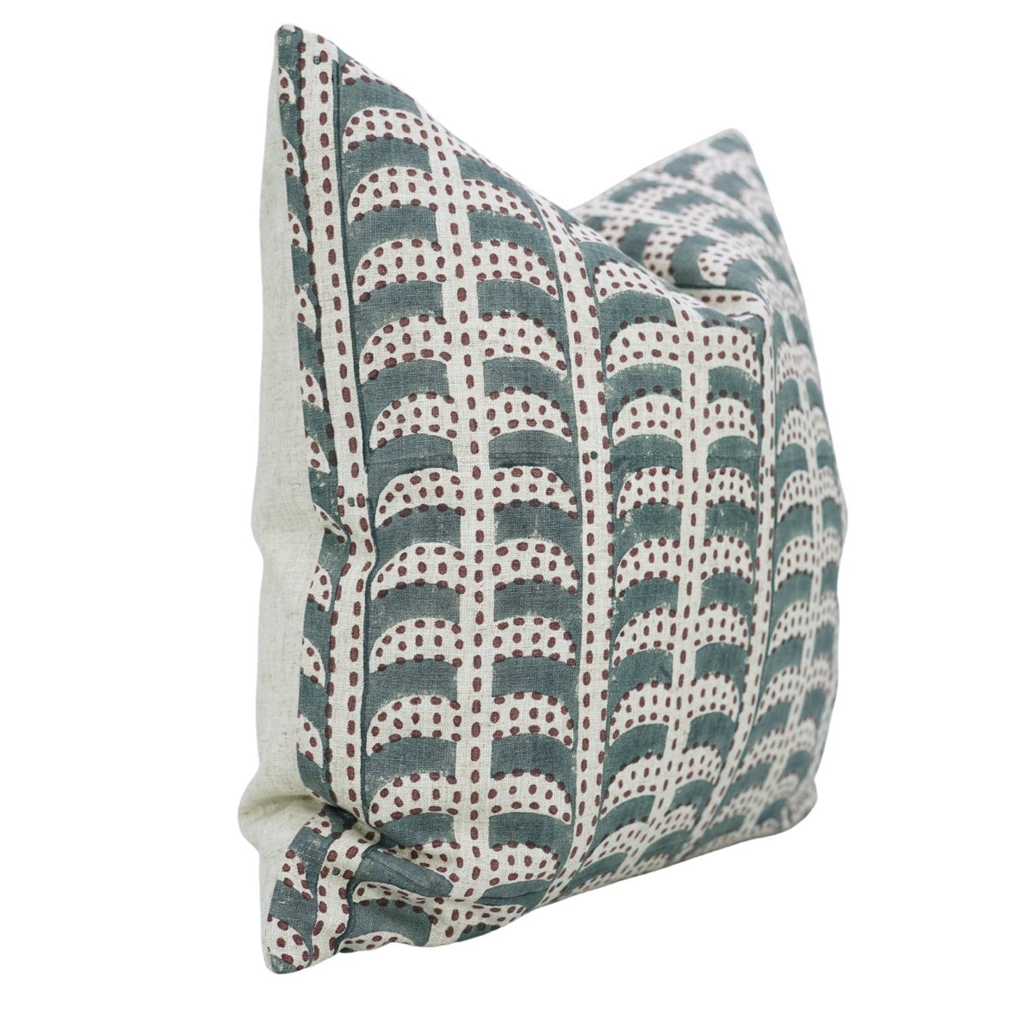 Garud Block Design Viscose Linen Pillow Cover