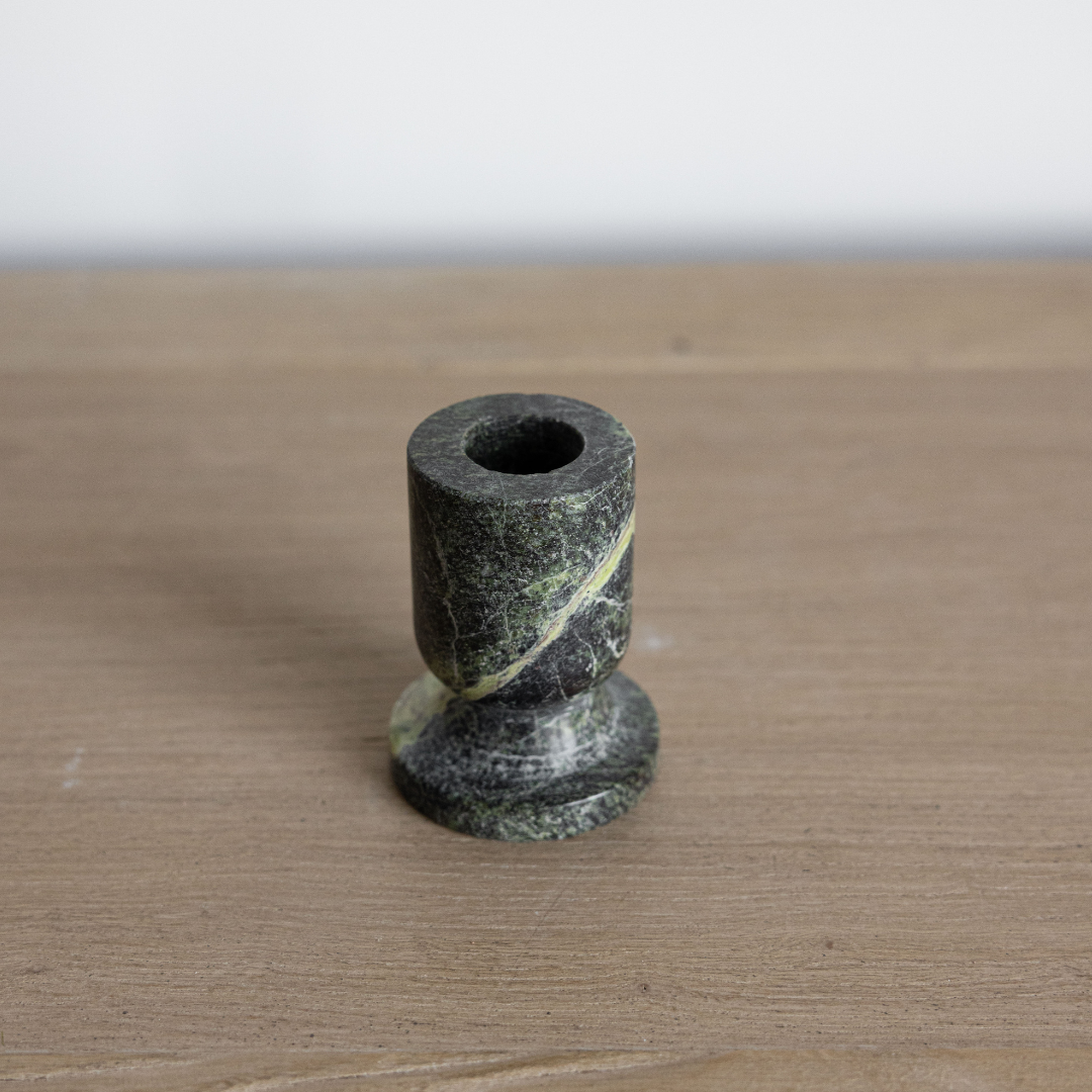 Emerald Marble Tapered Candle Holder