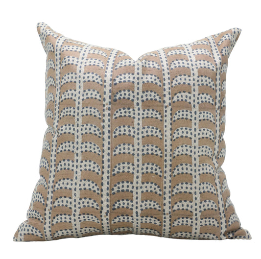 Interior Block Print Linen Blend Pillow Cover - Garud