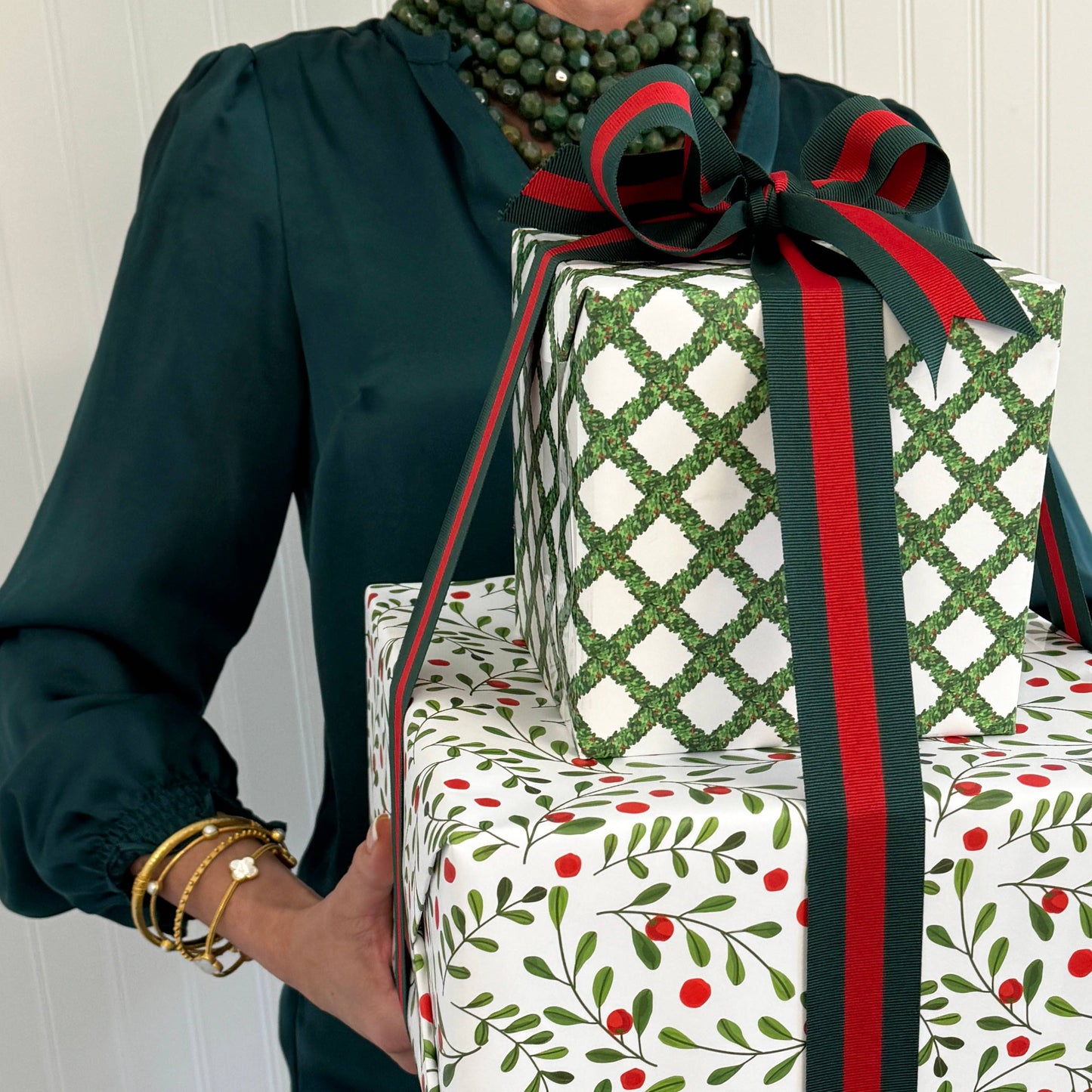 Continuous Roll Gift Wrap | Mod Holly