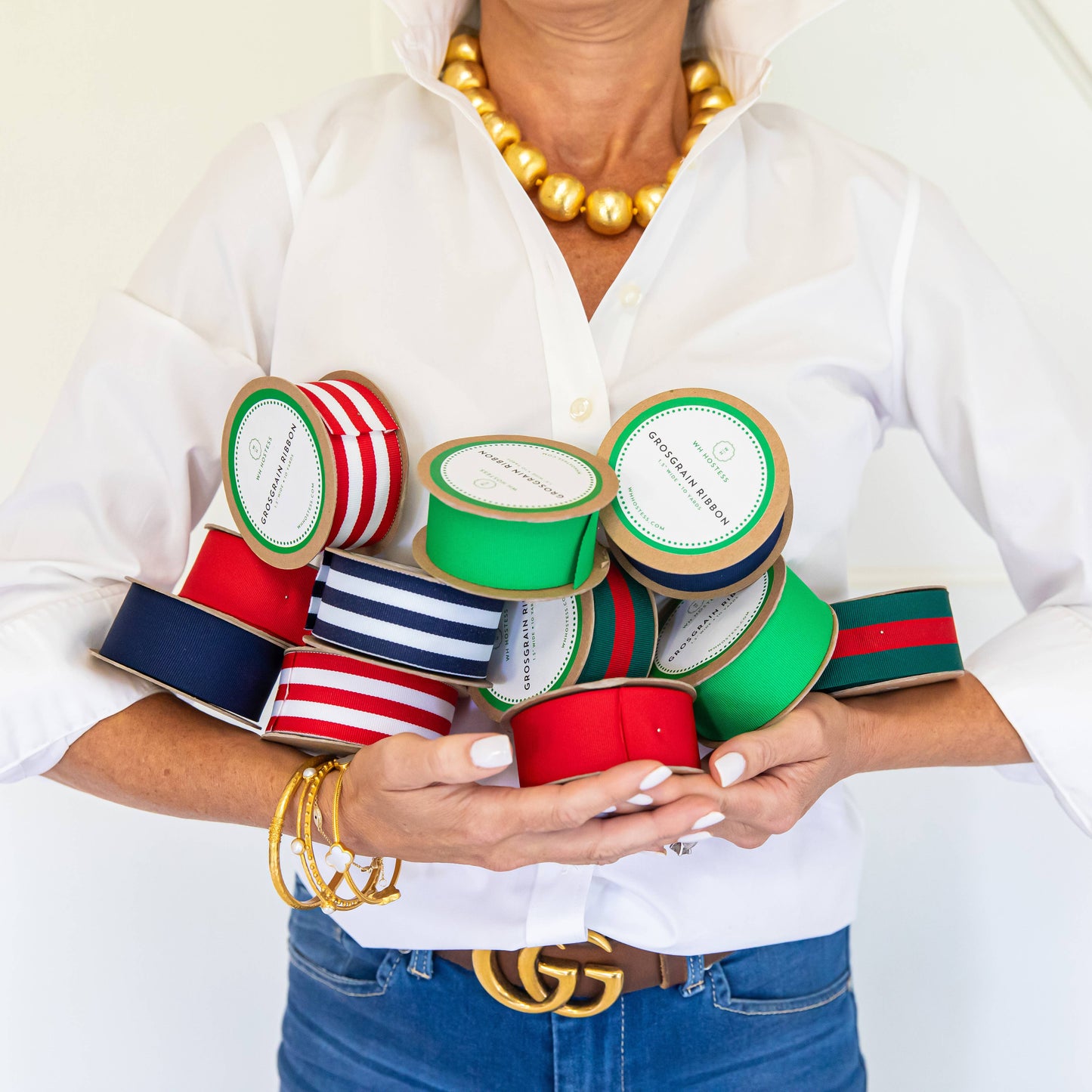 Preppy Solid Grosgrain Ribbon | Navy Blue