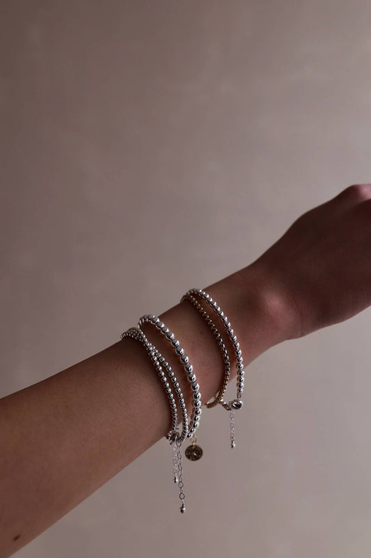 SILVER FILLED BEADED BRACELET