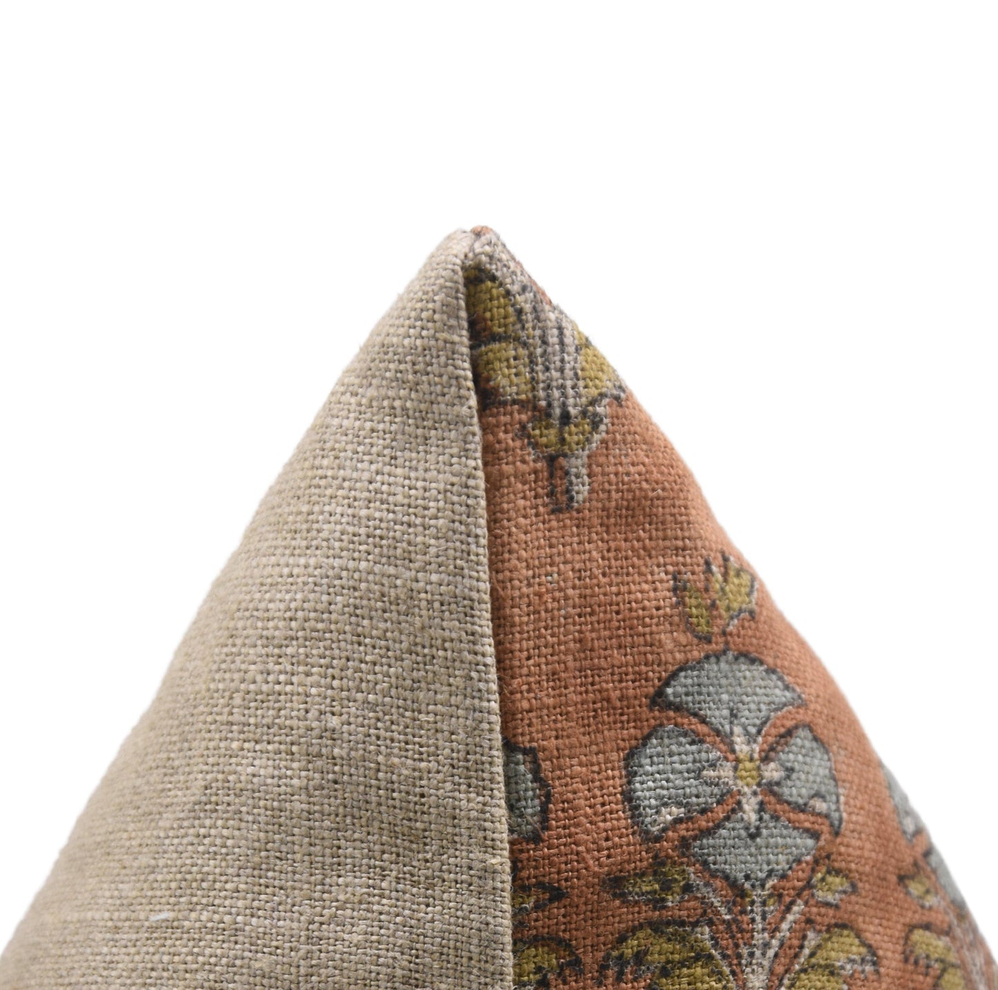 Mor Mukut Block Print Thick Linen Pillow Cover -