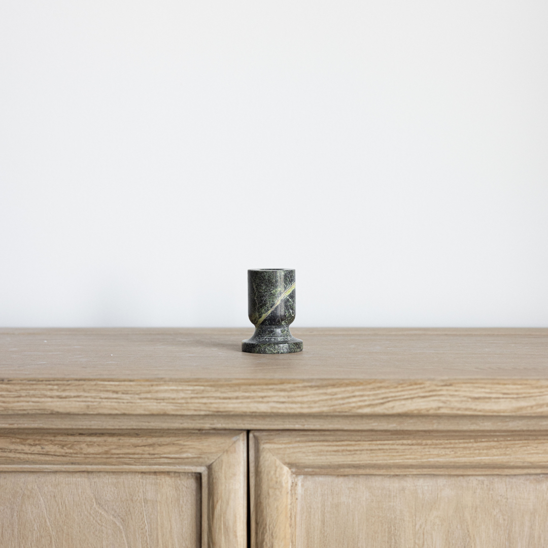 Emerald Marble Tapered Candle Holder