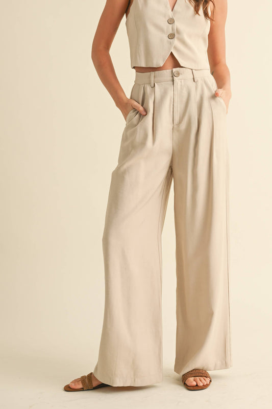 High Waisted Wide Leg Trouser