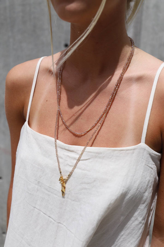 Champagne Double Wrap Necklace