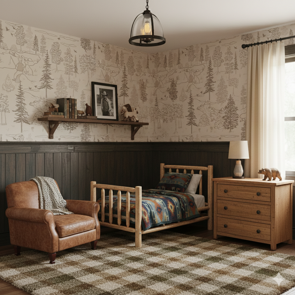 Milton Wallpaper by Painted Hawk Design