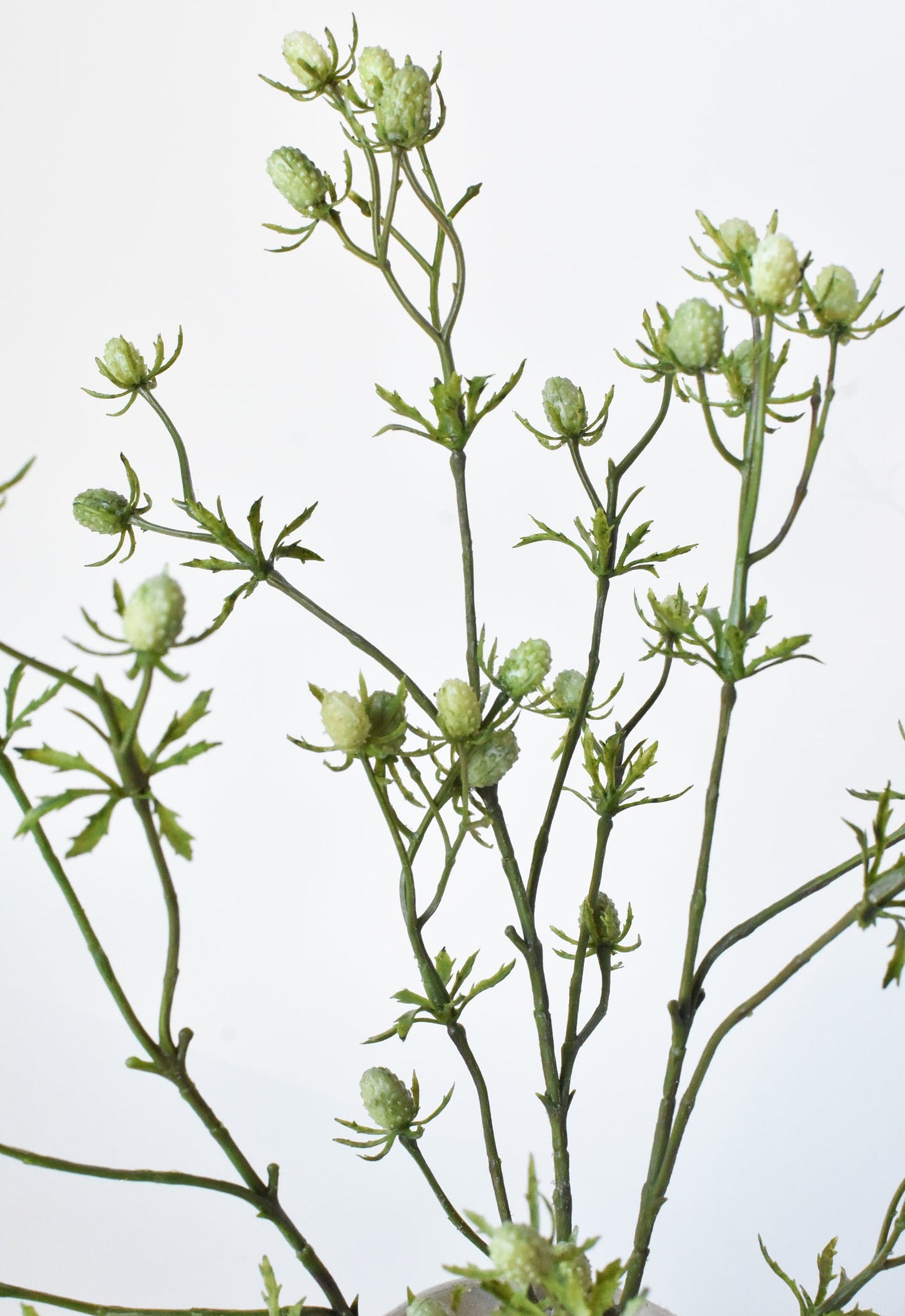 24" Faux Green Thistle Spray Stem