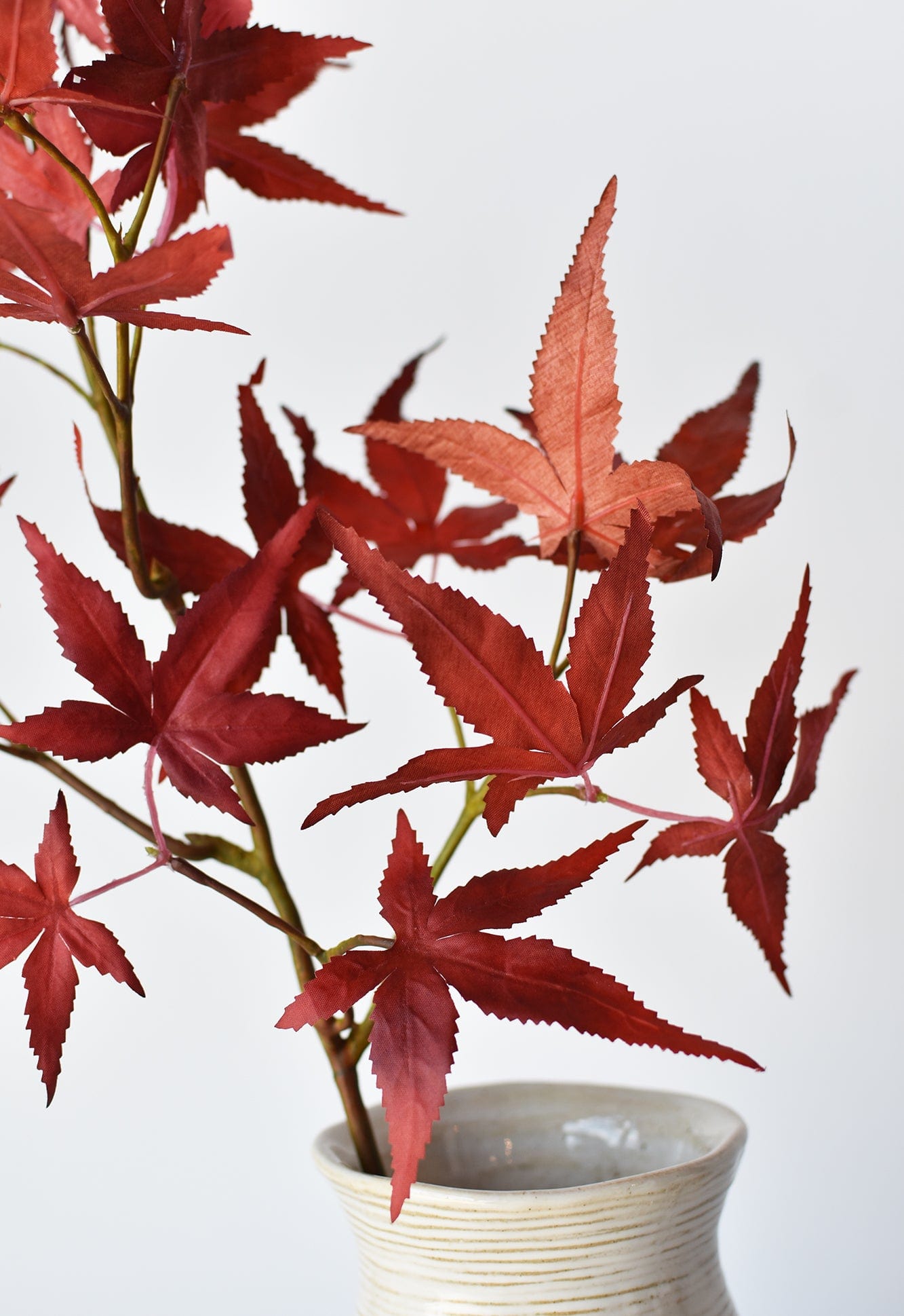 27" Faux Japanese Maple Leaf Stem