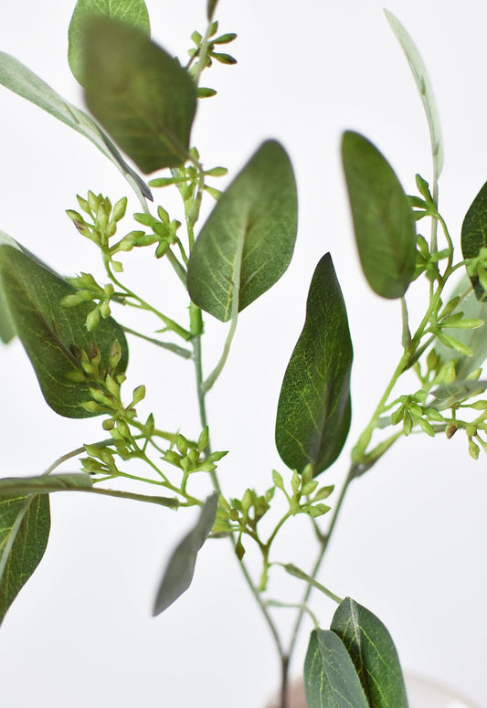 18" Faux Seeded Eucalyptus Stem