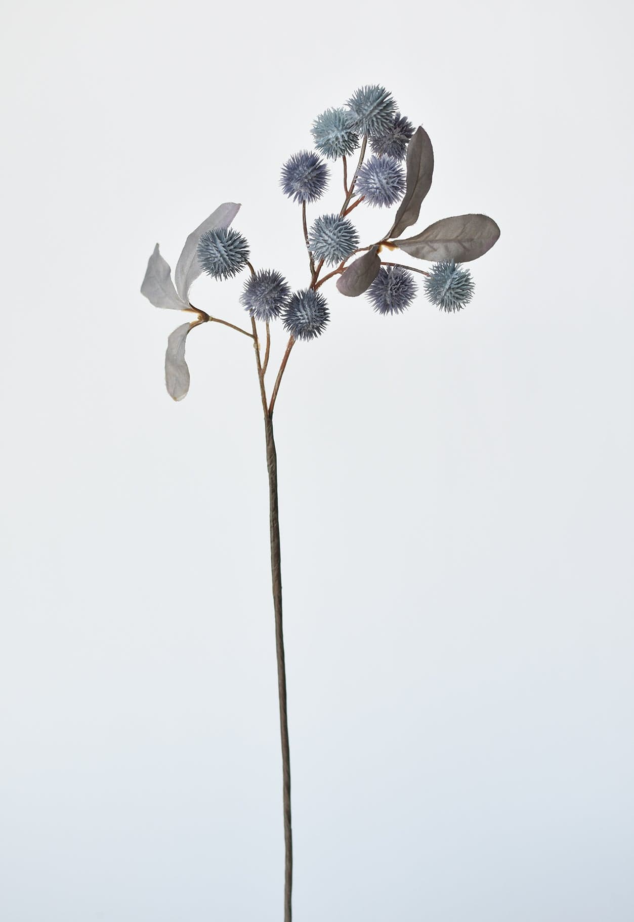 19" Faux Dusty Blue Globe Thistle Stem