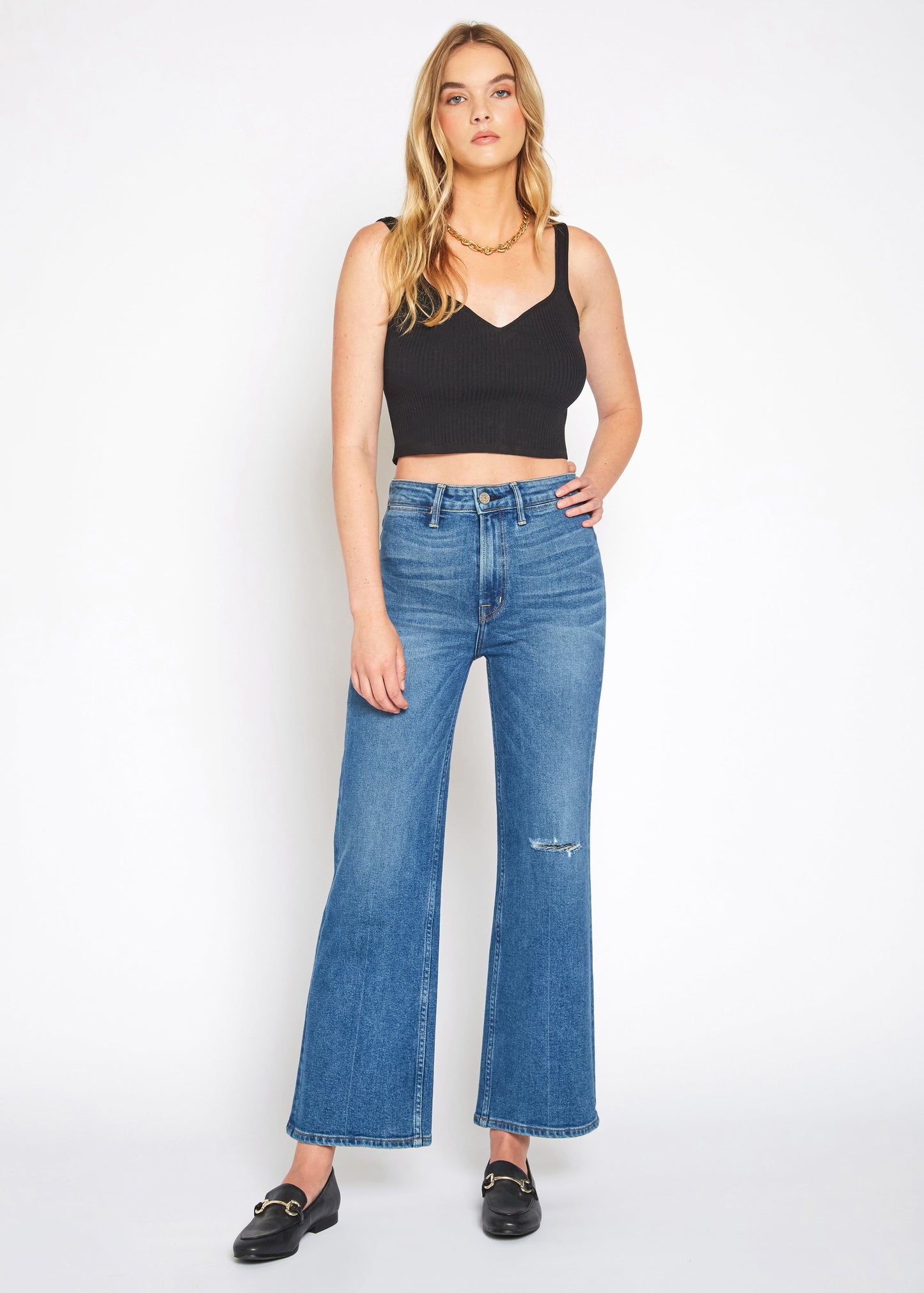Queen High Rise Crop Wide Leg