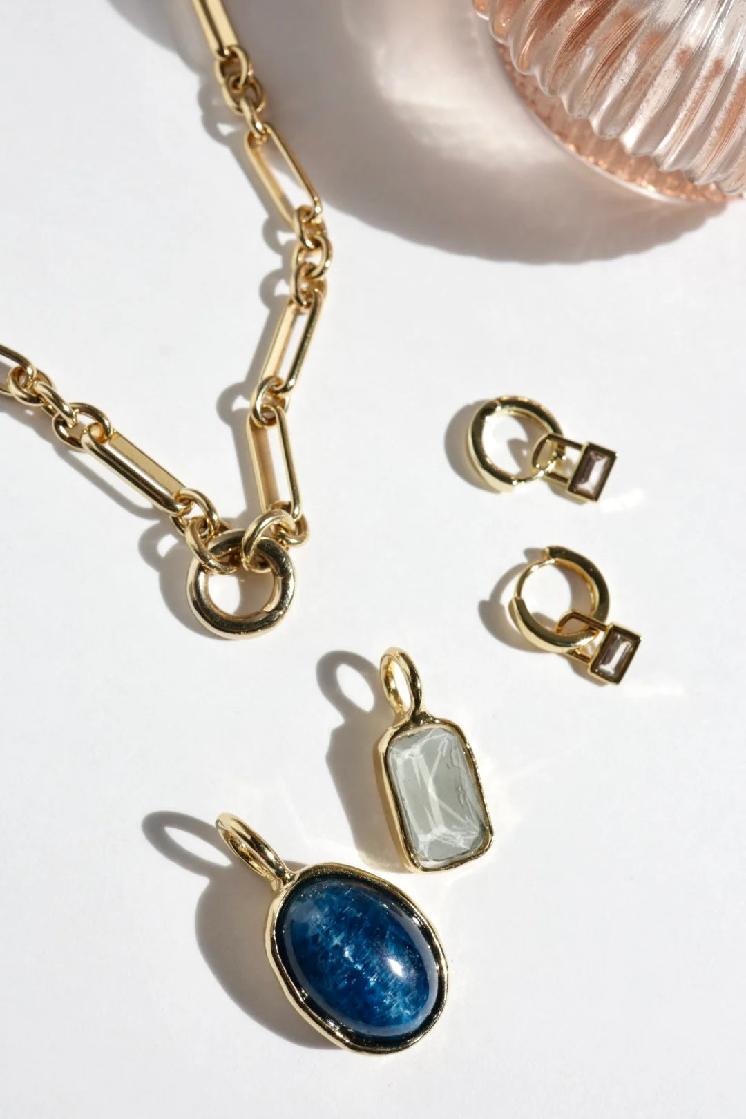 Charm Necklace with Hidden Clasp