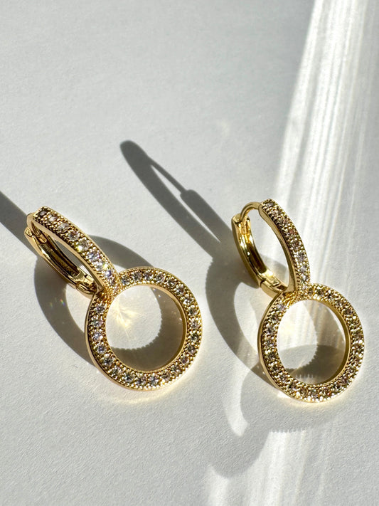 Double Pavé Huggy Earrings