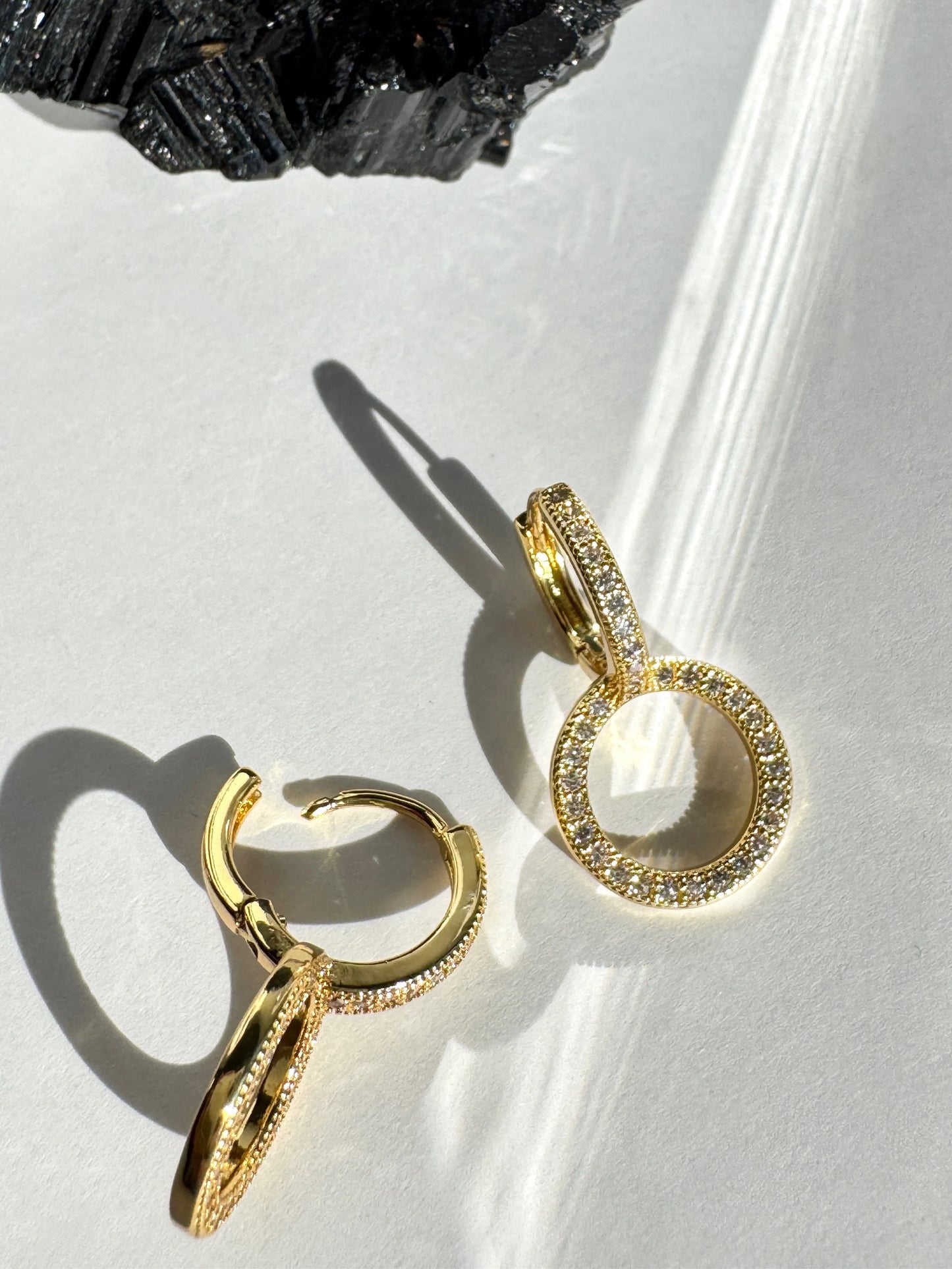 Double Pavé Huggy Earrings