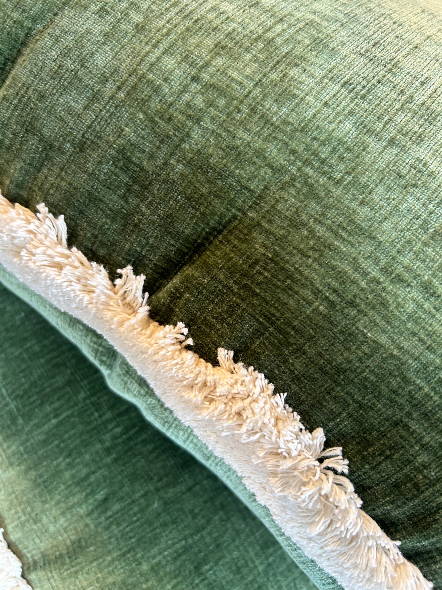 Velvet Trim Pillow 22"