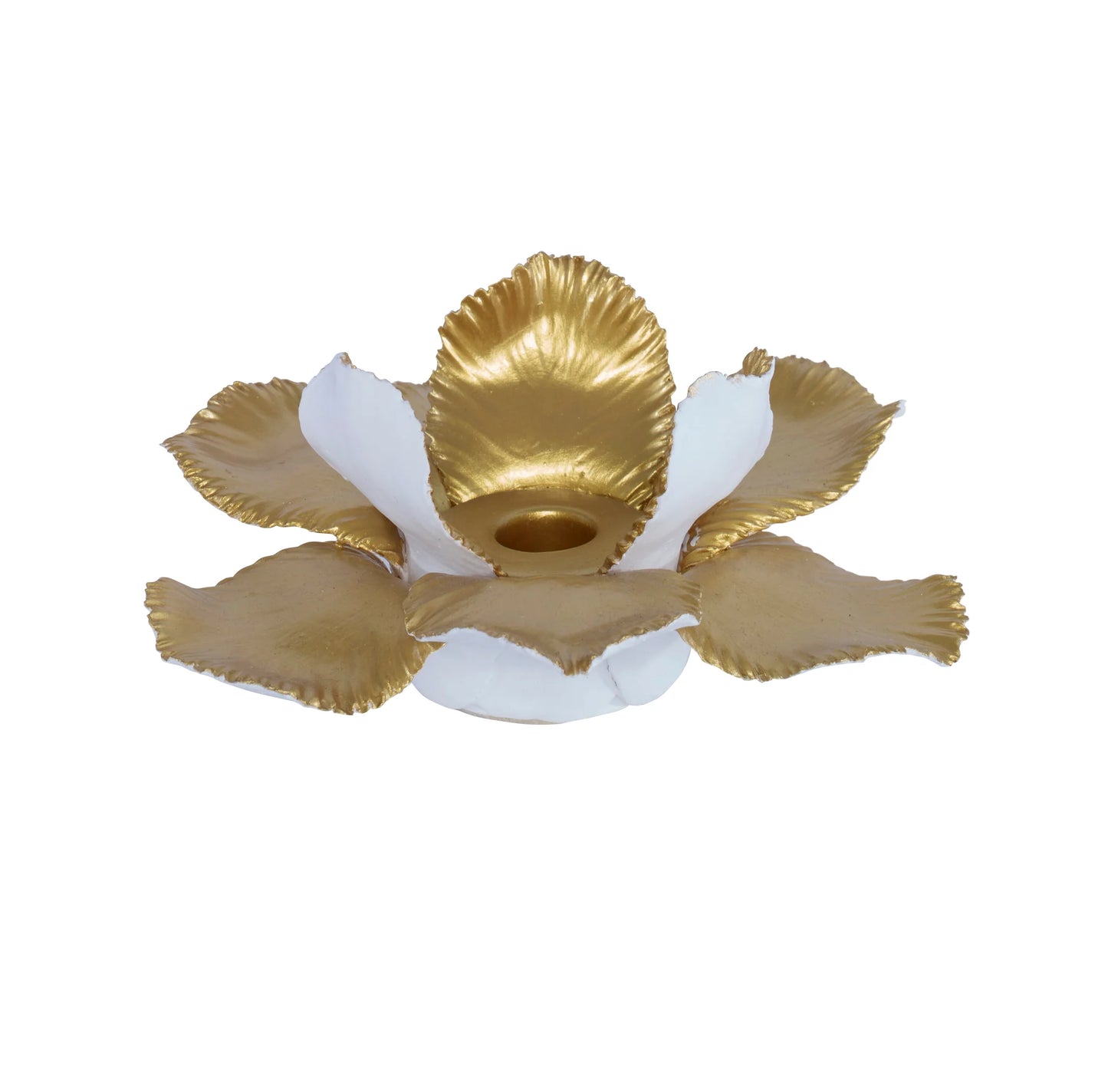 Thani Candleholder White/Gold