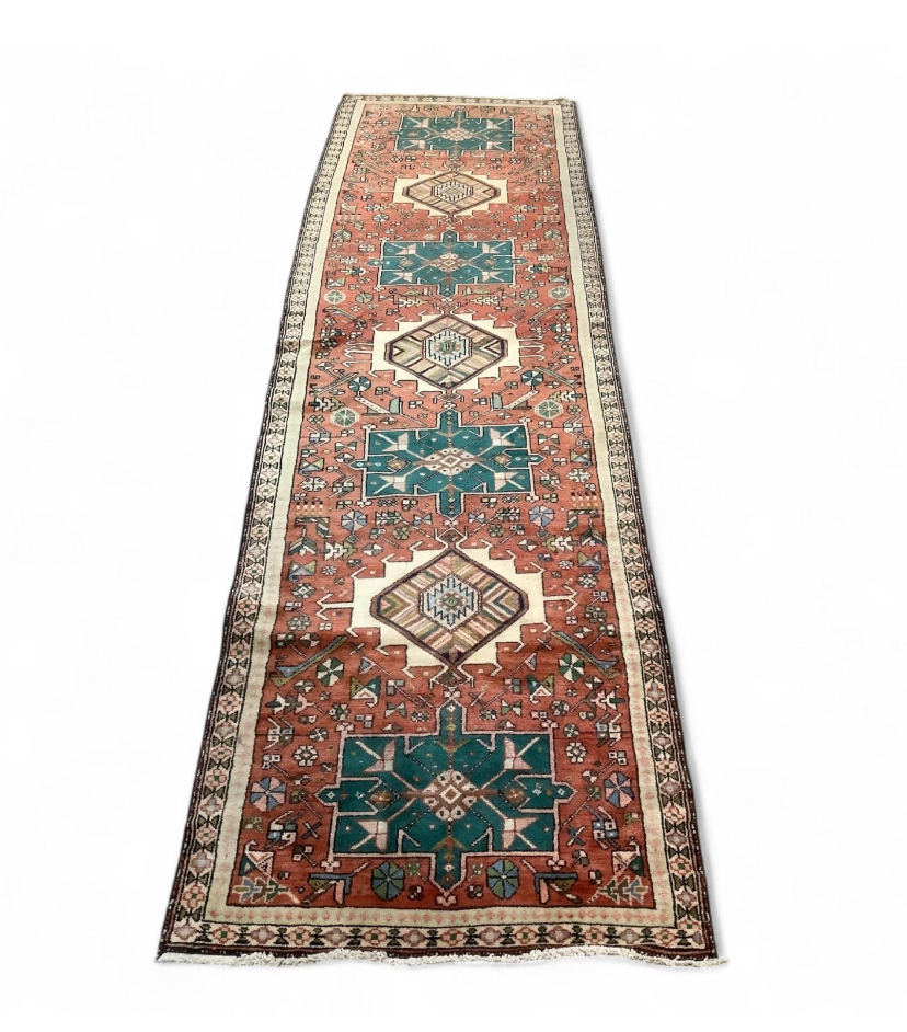 Vintage Persian Runner Rug 3'4' x 11'1"