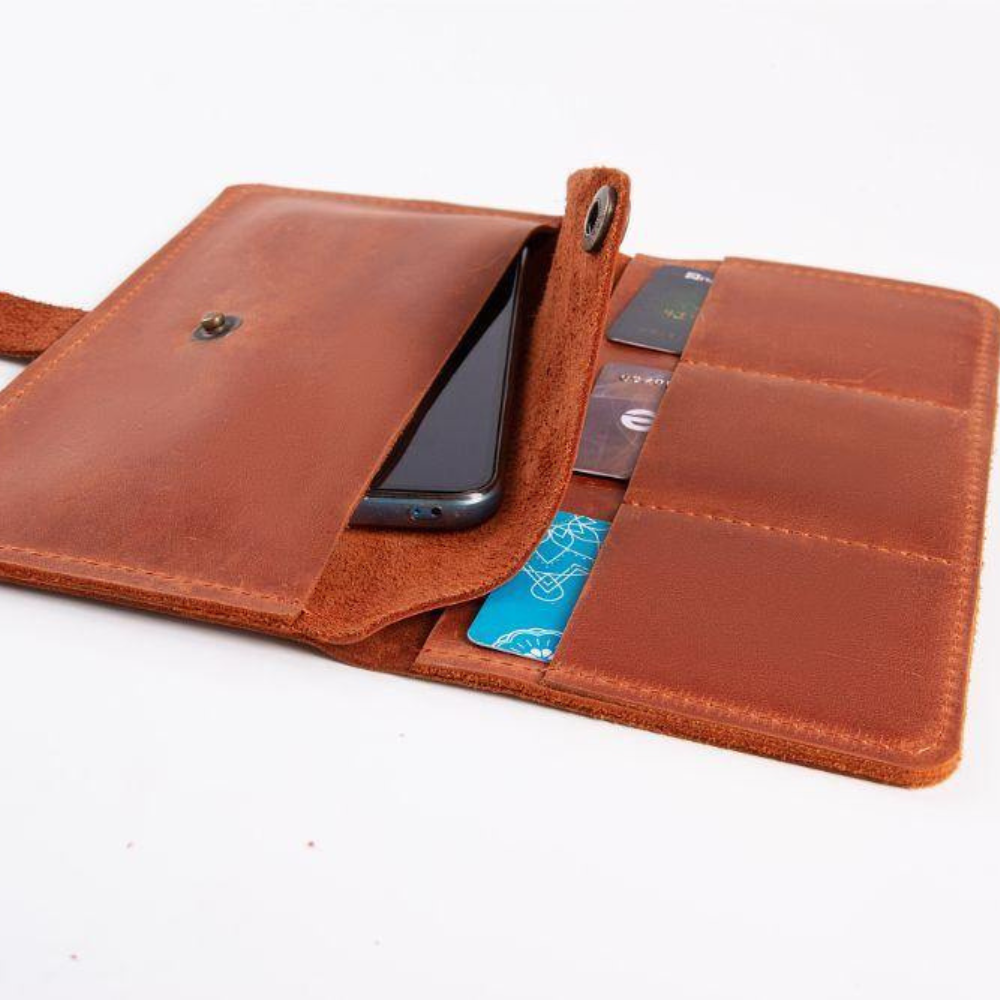 Women's Genuine Leather Cell Phone Wallet