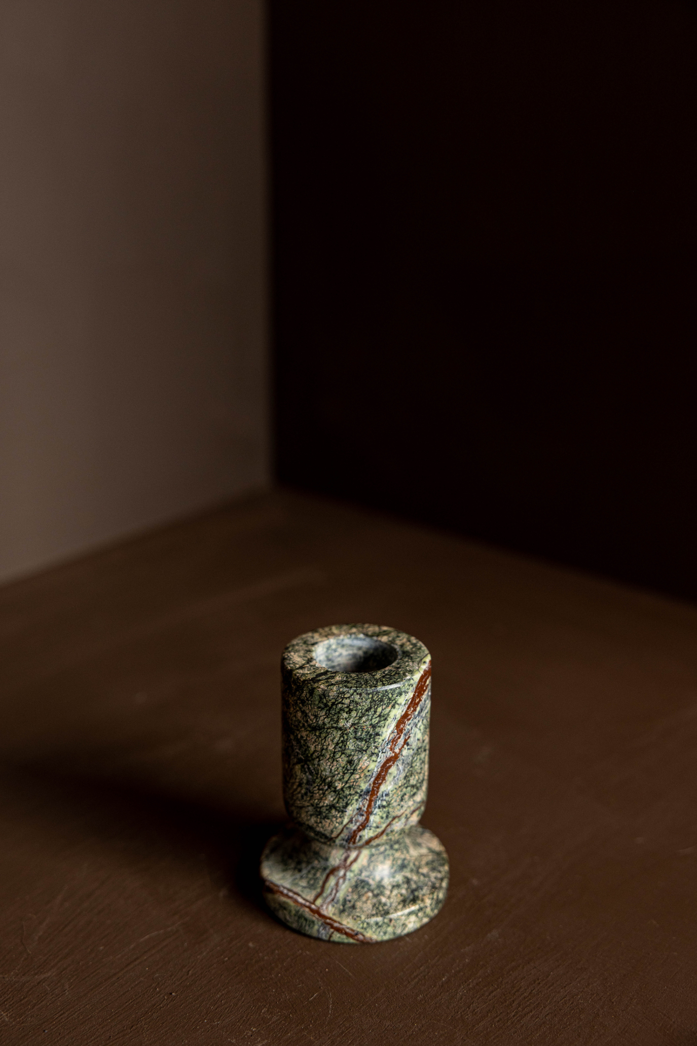 Emerald Marble Tapered Candle Holder