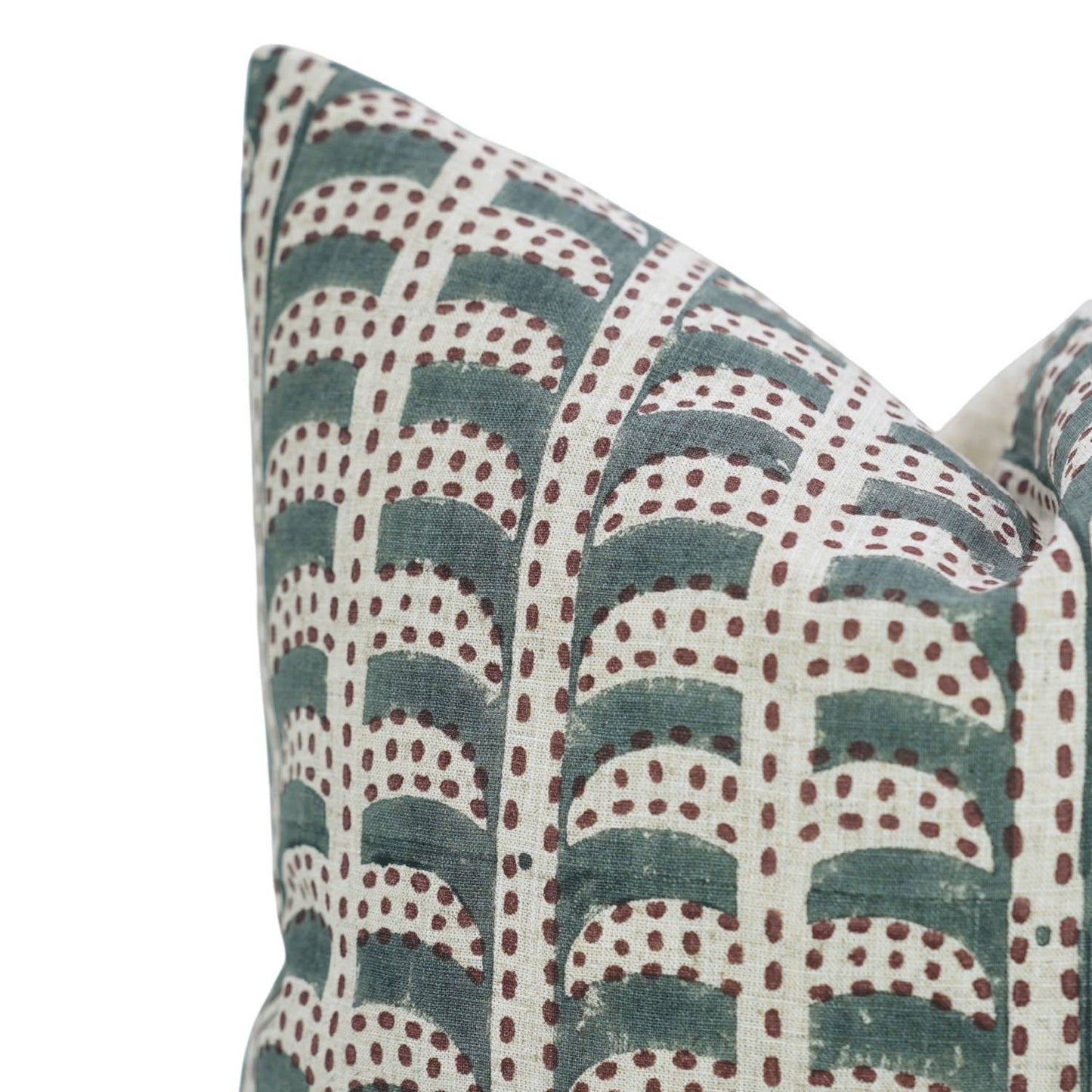 Garud Block Design Viscose Linen Pillow Cover