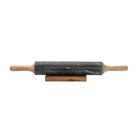 Marble Rolling Pin with Holder