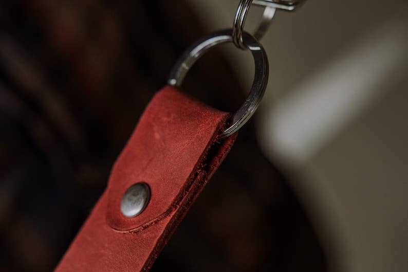 Leather keychain
