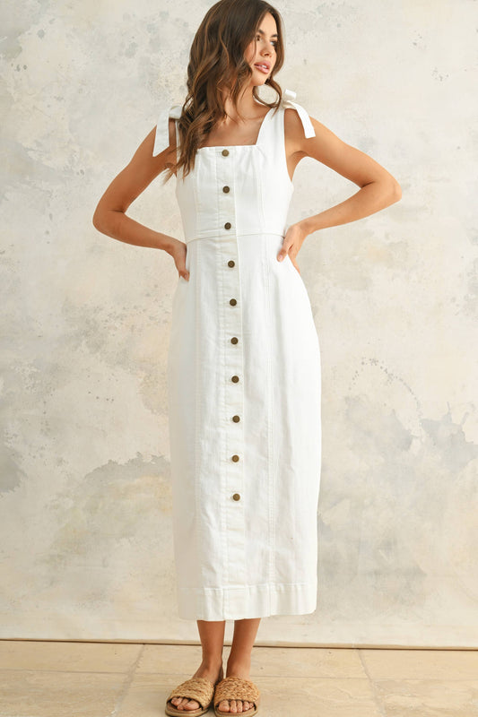 Sleeveless Button Down Dress