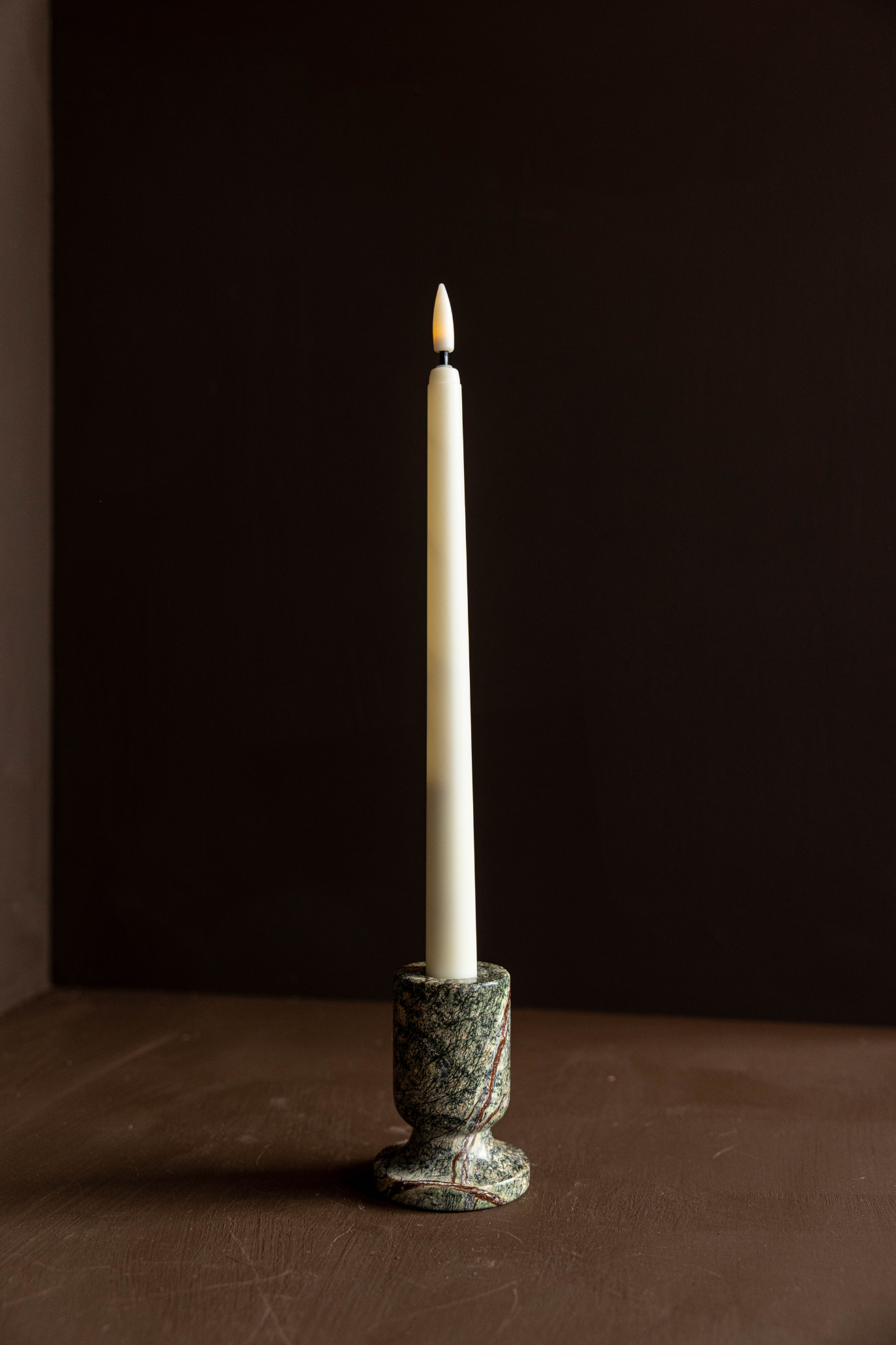 Emerald Marble Tapered Candle Holder