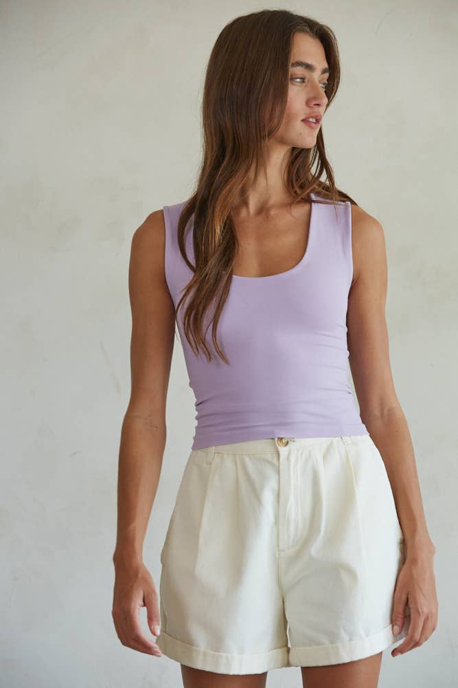 S1187N | Double Layered Seamless Top