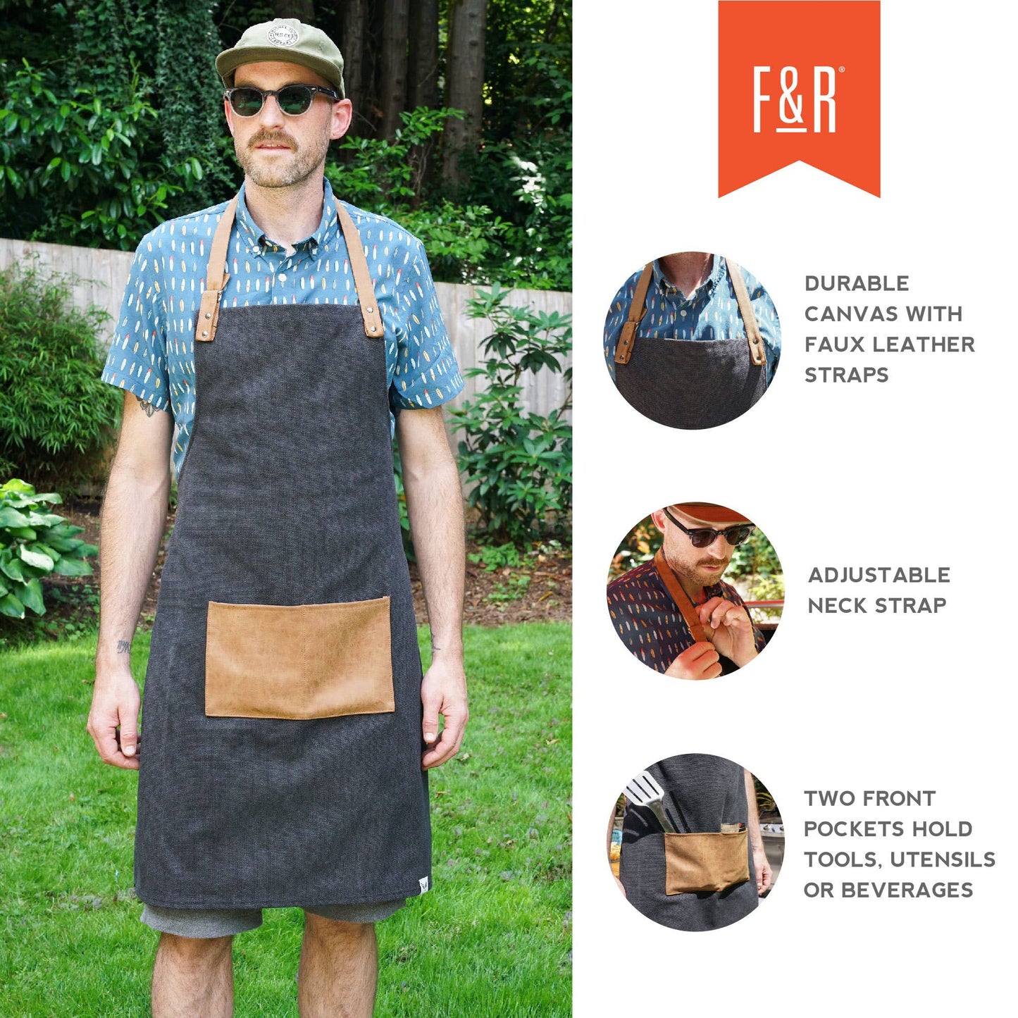 Canvas Grilling Apron with Pocket