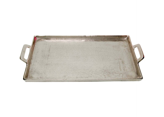 Raw Nickel Finish Tray 11.5x20