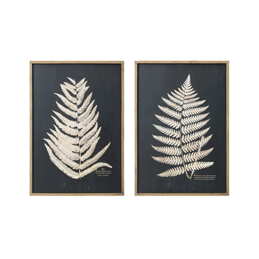 Set of 2 Fern Leaf Wall Decor