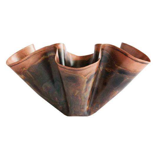 Copper Ruffled Planter