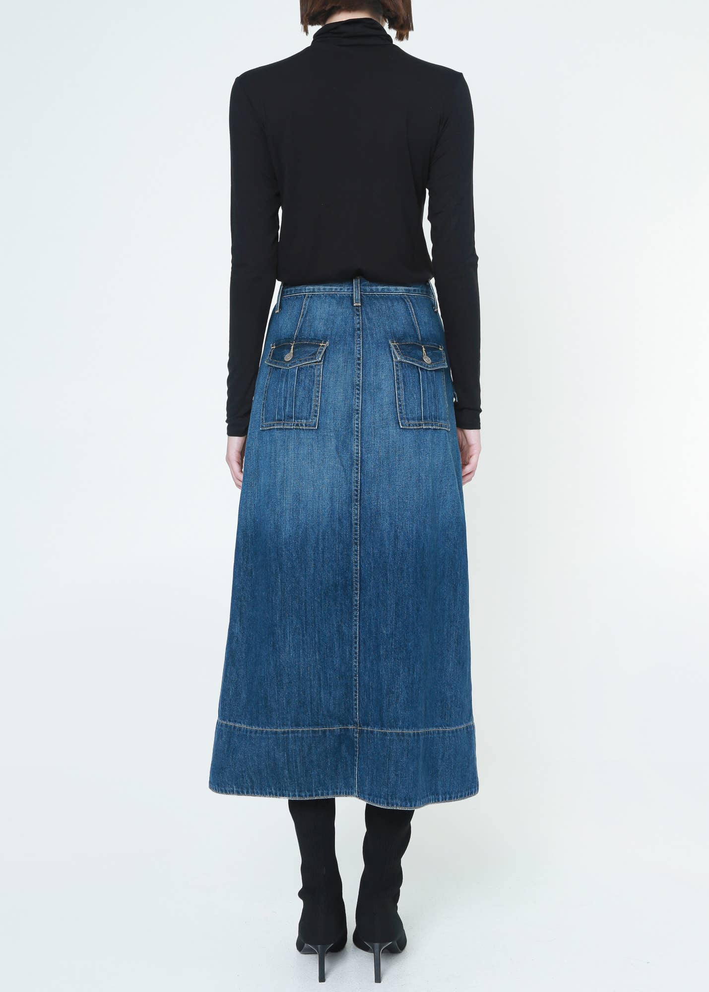 Rachel Utility Maxi Skirt - Button Detail