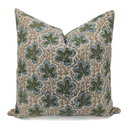Samhita Hand Blocked Linen Pillow 14x20