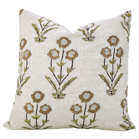 Block  Linen Pillow Cover 18x18