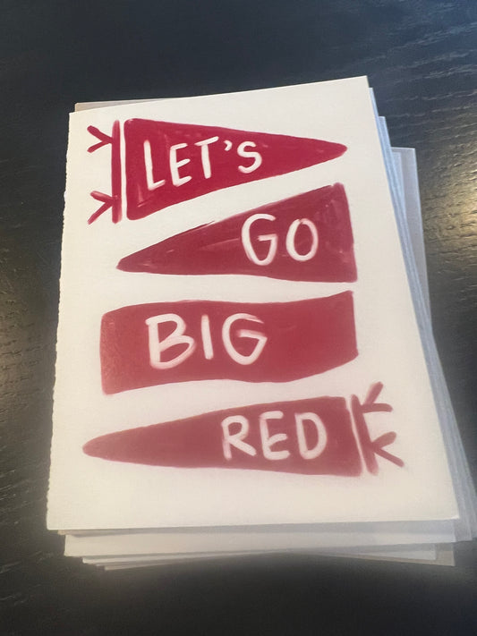 Go Big Red - 2 in 1 Card & Postcard