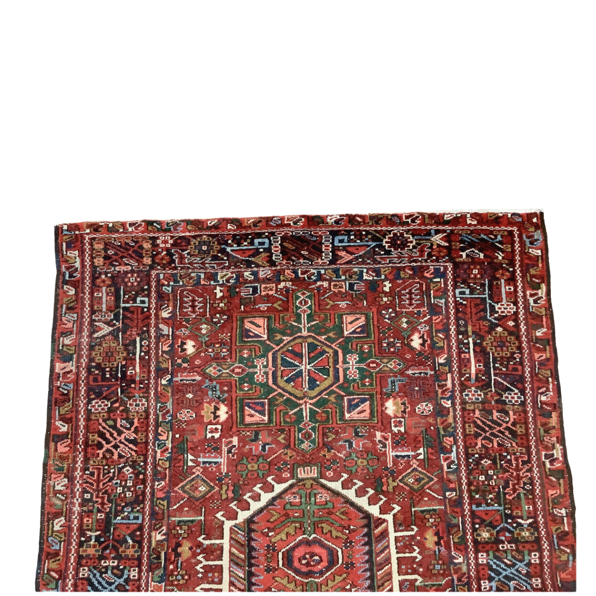 Antique Persian Heriz Karajeh Rug 4'8" x 6'7"