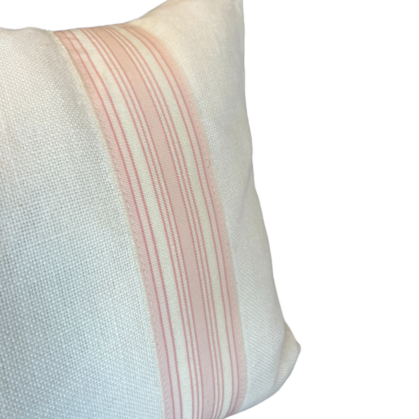 Pink Ribbon Trimmed Pillow 17" x 24"