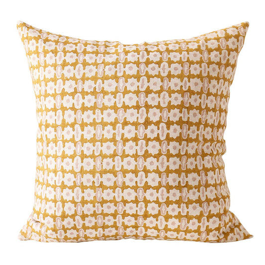Pahari Saffron Linen Pillow