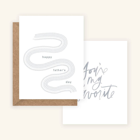 Happy Father's Day + You're My Favorite - 2 in 1 Card & Postcard