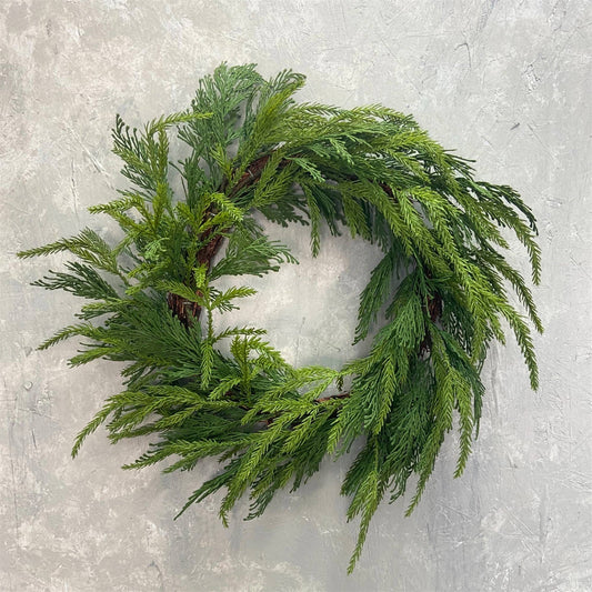 Fresh Touch Norfolk Pine Wreath 22"